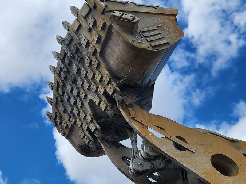 close up of a loader
