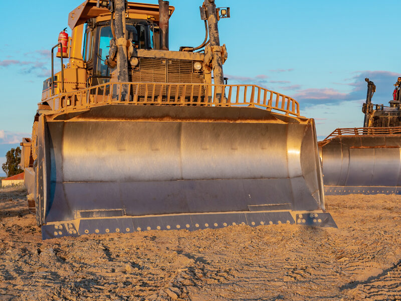 Dozer liner in a field