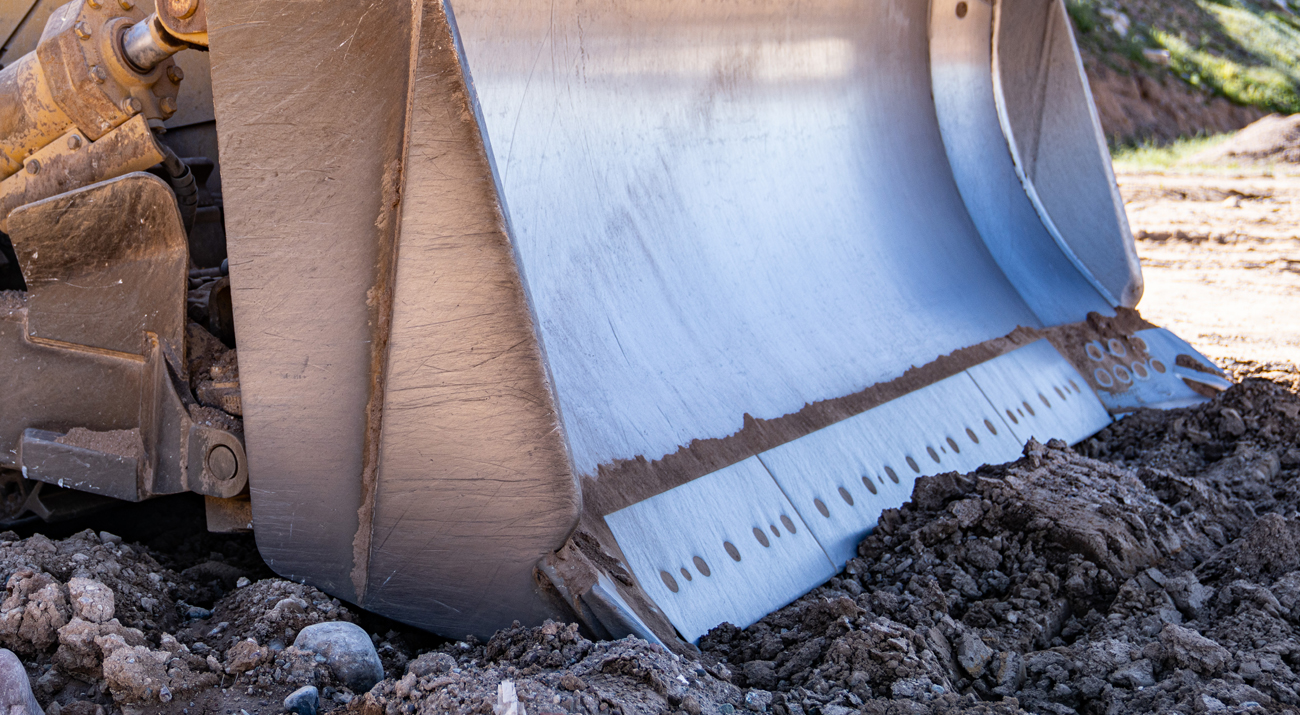 Close up of scrapper edge