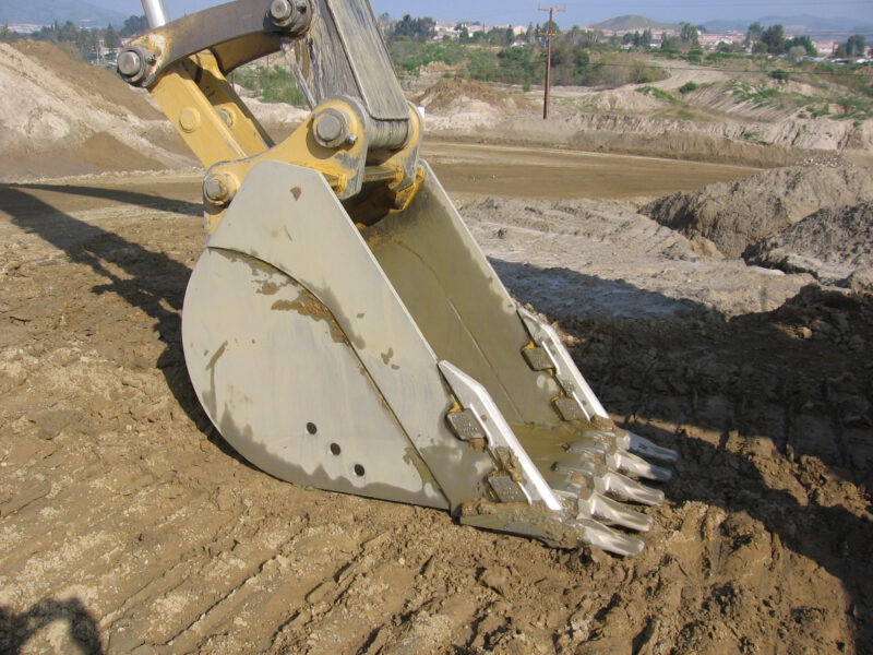 close up of an excavator
