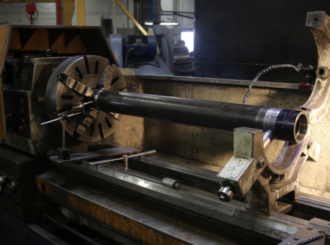 Hydraulic Part being worked on