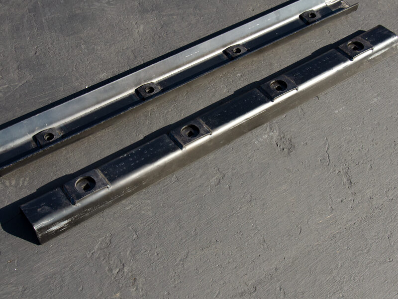 Close up of Rails & Hardware
