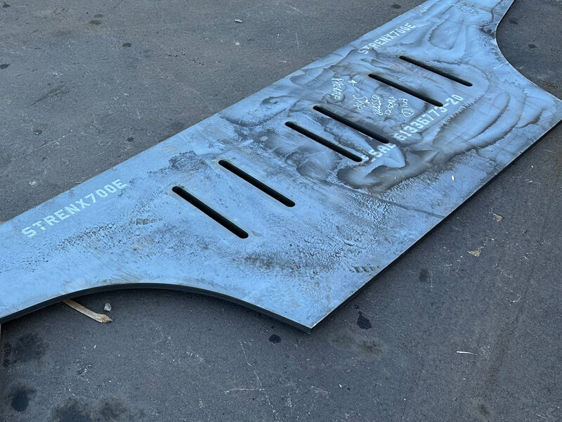 a structural plate on the ground