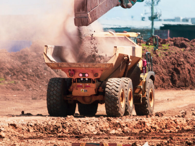 Dumptruck being filled