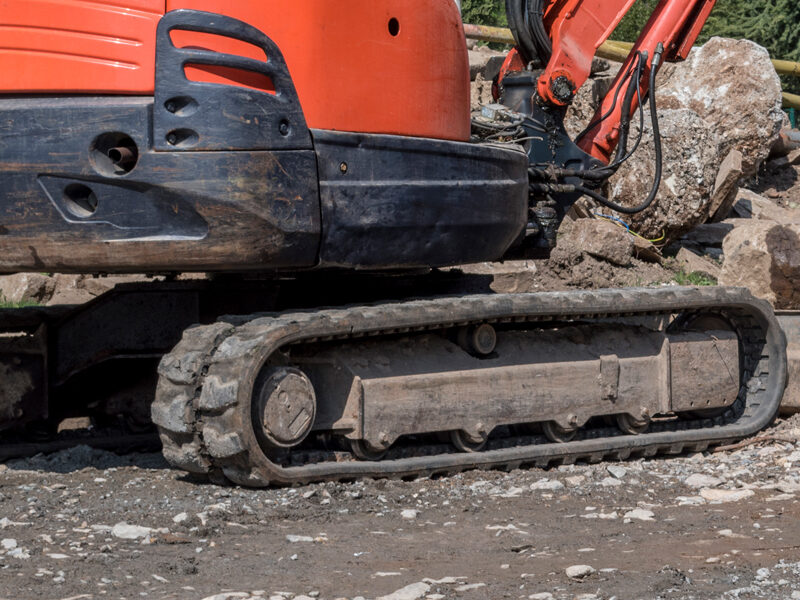 close up of Continuous Rubber Tracks
