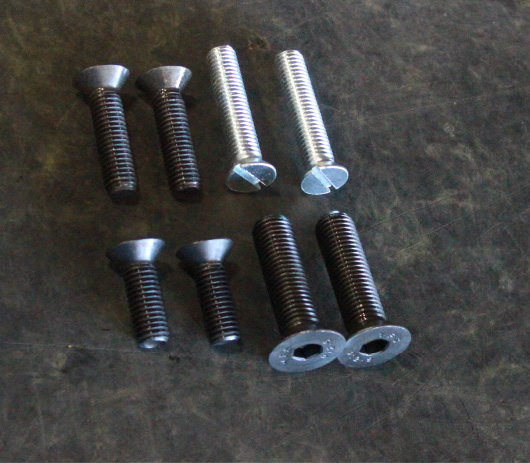 Flat Head Machine Screws close up