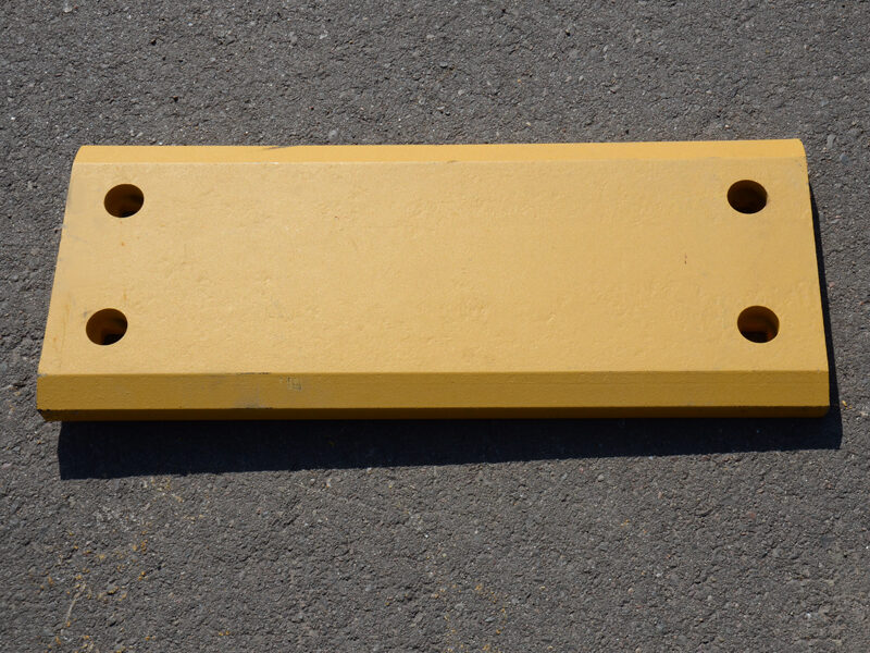 close up of heel plates