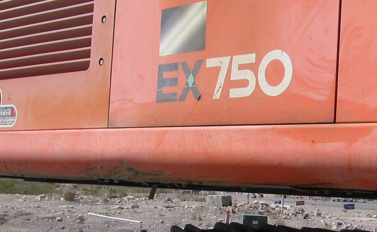 Close up of Equipment name. EX750