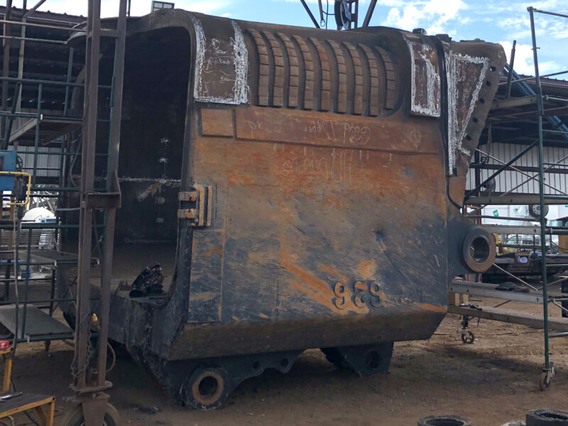 large equipment being worked on