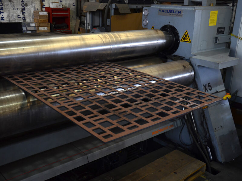 screen plate being worked on