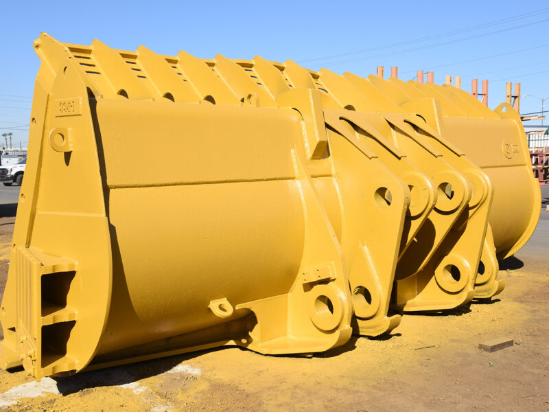 back of large bucket on ground