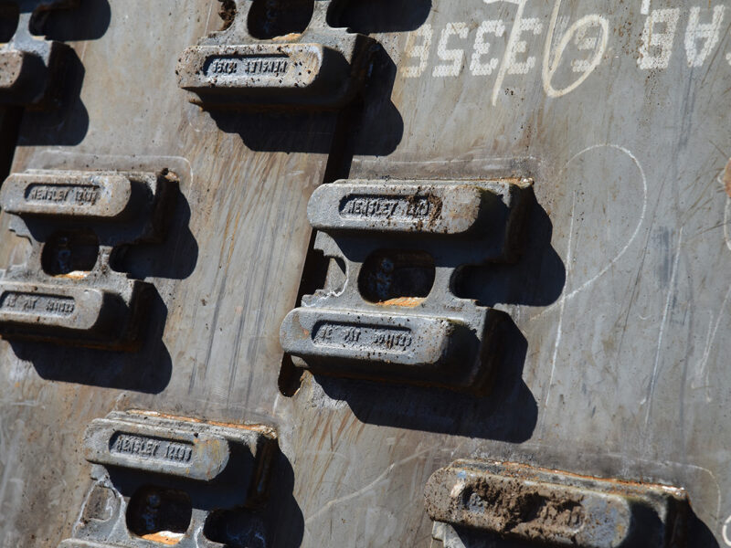 Close up of accessories on a bucket