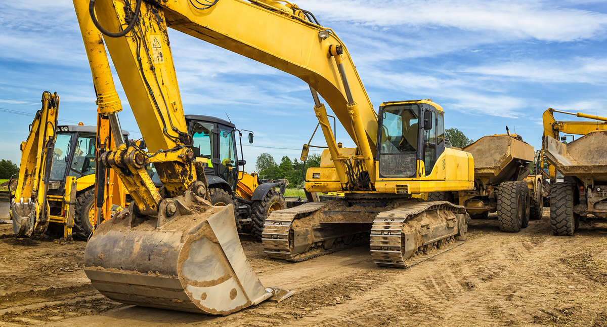 construction machinery at work