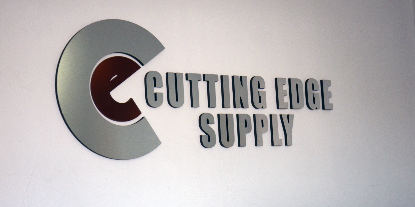 sign that says cutting edge supply