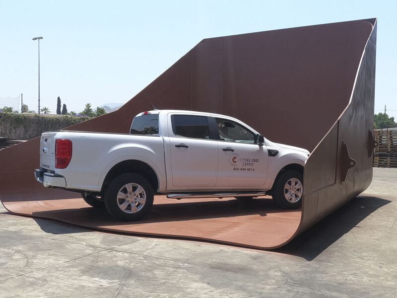 SA Recycling Ship Loader Pan - has a full sized pickup truck to show a sense of scale
